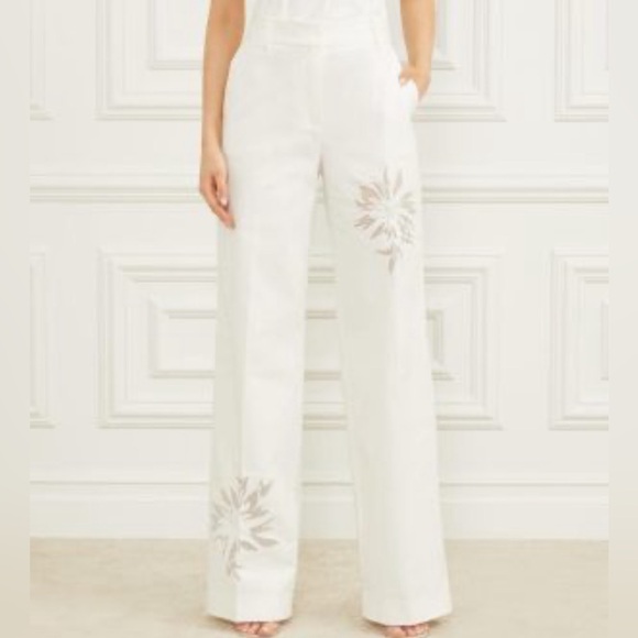 MARCIANO by Guess Glam De Fleur Pale Pearl Flare Leg Trouser--12 - Picture 3 of 14